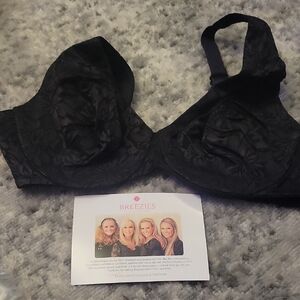 Breezies Elegant Black Floral Bra